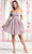 May Queen MQ1879 - Off Shoulder Cocktail Dress With Pocket Special Occasion Dress 4 / Pink/Multi