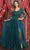 May Queen MQ1880 - Embroidered V-Neck A-Line Formal Gown Prom Dresses S / Huntergreen