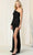 May Queen MQ1881 - One Shoulder Sleeved Sequined Evening Gown Special Occasion Dress