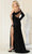 May Queen MQ1881 - One Shoulder Sleeved Sequined Evening Gown Special Occasion Dress