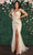 May Queen MQ1884 - Sweetheart Sheath Silhouette Evening Gown Special Occasion Dress 4 / Champagne/Gold