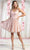 May Queen MQ1890 - V-Neck Embellished Cocktail Dress Special Occasion Dress 2 / Blush