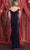 May Queen MQ1893 - Glittered Cold Shoulder Evening Gown Prom Dresses