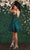 May Queen MQ1894 - 3D Florals V-Neck Cocktail Dress Special Occasion DressMay Queen MQ1894 - 3D Florals V-Neck Cocktail Dress In Green