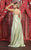 May Queen MQ1901 - Cowl Neck High Slit Satin Dress Evening Dresses