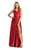 May Queen MQ1901 - Cowl Satin Prom Dress with Slit Evening Dresses