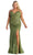 May Queen MQ1905 - Sequined Plunging V-Neck Evening Gown Evening Dresses