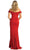 May Queen MQ1909 - Off Shoulder Seamed Prom Gown Prom Dresses