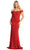 May Queen MQ1909 - Off Shoulder Seamed Prom Gown Prom Dresses 4 / Rust