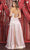 May Queen MQ1910 - Deep V-Neck Metallic Evening Gown Evening Dresses