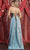 May Queen MQ1910 - Deep V-Neck Metallic Evening Gown Evening Dresses