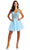 May Queen MQ1913 - Beaded Lace V-Neck Cocktail Dress Cocktail Dresses 2 / Dustyblue