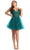 May Queen MQ1913 - Beaded Lace V-Neck Cocktail Dress Cocktail Dresses 2 / Huntergreen