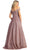 May Queen MQ1915 - Glittered Off Shoulder Prom Gown Prom Dresses