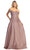 May Queen MQ1915 - Glittered Off Shoulder Prom Gown Prom Dresses 4 / Rosegold