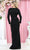 May Queen MQ1924 - Long Sleeve V Neck Evening Gown Mother of the Bride Dresses