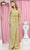 May Queen MQ1924 - Long Sleeve V Neck Evening Gown Mother of the Bride Dresses S / Gold