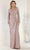 May Queen MQ1924 - Long Sleeve V Neck Evening Gown Mother of the Bride Dresses S / Rosegold