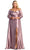 May Queen MQ1930 - Off-Shoulder Satin Evening Dress Evening Dresses