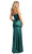 May Queen MQ1931 - Sleeveless V-Neck Sheath Prom Gown Prom Dresses 4 / Huntergreen