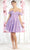 May Queen MQ1934 - Floral Applique Homecoming Dress Cocktail Dresses 2 / Lilac