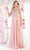 May Queen MQ1936 - Long Sleeve V Neck Evening Dress Evening Dresses S / Dustyrose