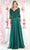 May Queen MQ1936 - Long Sleeve V Neck Evening Dress Evening Dresses S / Huntergreen