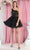 May Queen MQ1937 - Floral Applique Cocktail Dress Cocktail Dresses 4 / Black