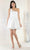 May Queen MQ1937 - Floral Applique Cocktail Dress Cocktail Dresses 4 / White