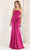 May Queen MQ1947 - Strapless Knotted Ruched Prom Gown Prom Dresses 4 / Magenta