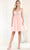 May Queen MQ1949 - V-Neck Illusion Bodice Cocktail Dress Cocktail Dresses 4 / Blush