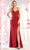 May Queen MQ1954 - Dual Strap Ruched Evening Gown Evening Dresses 4 / Burgundy