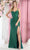 May Queen MQ1954 - Dual Strap Ruched Evening Gown Evening Dresses 4 / Huntergreen