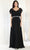 May Queen MQ1972 - Bell Sleeves V Neck A Line Dress Evening Dresses 6 / Black
