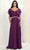 May Queen MQ1972 - Bell Sleeves V Neck A Line Dress Evening Dresses 6 / Eggplant