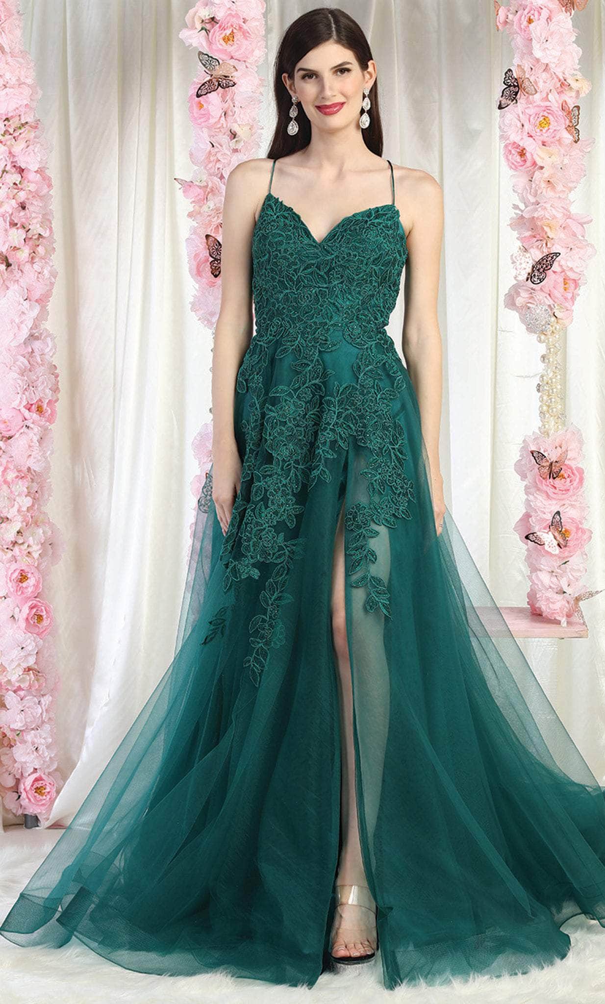 Sweetheart Floor-Length Tulle Prom A-Line May Queen MQ2013 - Hunter Green / 12 Sweetheart Floor-Length Tulle Prom A-Line May Queen MQ2013 - Hunter Green / 12