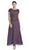 May Queen - MQ571 Chiffon Lace and Satin Long Formal Gown Mother of the Bride Dresses M / Eggplant