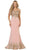 May Queen - Off Shoulder Appliqued Fitted Prom Dress RQ7586 - 1 pc Dusty In Size 4 Available CCSALE 4 / Dusty