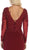 May Queen - Plunging V Neck Long Sleeves Dress MQ1630 - 1 pc Burgundy In Size 14 Available CCSALE 14 / Burgundy