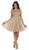 May Queen - Rhinestone Embellished Metallic Cocktail Dress Special Occasion Dress 2 / Champagne/ Gold