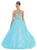 May Queen - Rhinestone Embellished Quinceanera Ballgown Special Occasion Dress 4 / Aqua