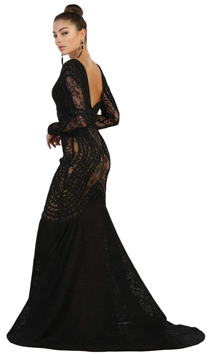 May Queen MQ1615N Plus Size Embroidered Gown