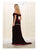 May Queen - RQ7533 Off Shoulder High Slit Velvet Dress Evening Dresses