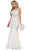 May Queen - RQ7544 Beaded Lace Square Neck Trumpet Evening Dress Special Occasion Dress 4 / White