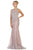 May Queen - RQ7551 Embellished Illusion Jewel Sheath Gown - 1 pc Mauve in Size 8 Available CCSALE 8 / Mauve