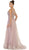 May Queen - RQ7569 Embellished Illusion Scoop Lace A-line Mother of the Bride Dress Mother of the Bride Dresses