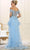May Queen RQ7620 - Embroidered Cascading Peplum Formal Gown Evening Dresses