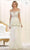 May Queen RQ7620 - Embroidered Cascading Peplum Formal Gown Evening Dresses 4 / Ivory