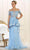 May Queen RQ7620 - Embroidered Cascading Peplum Formal Gown Evening Dresses 4 / Perrywinkle