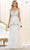 May Queen RQ7620 - Embroidered Cascading Peplum Formal Gown Evening Dresses 4 / White